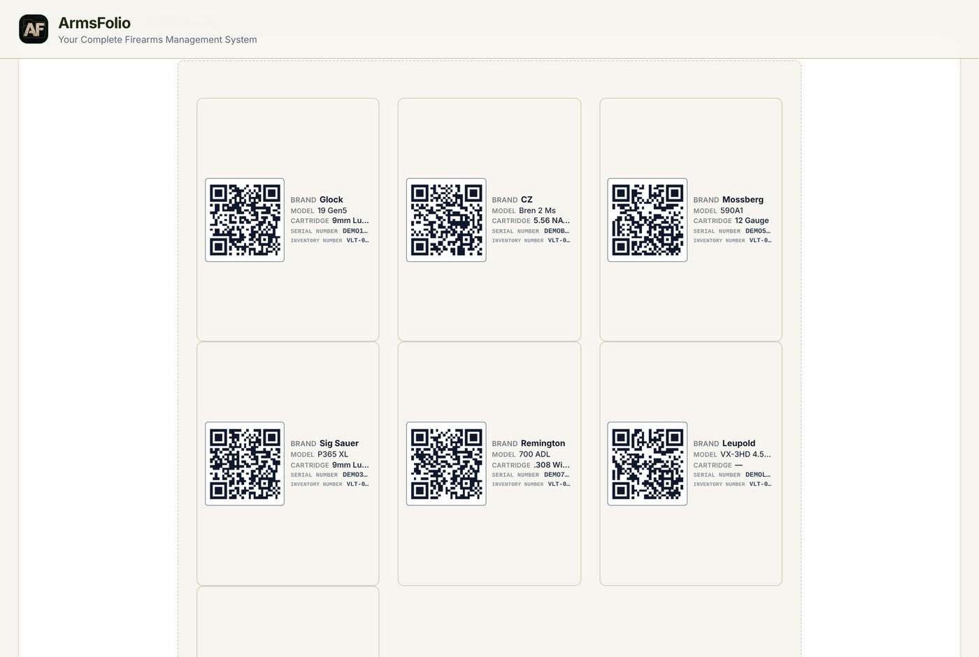 QR tag sheet